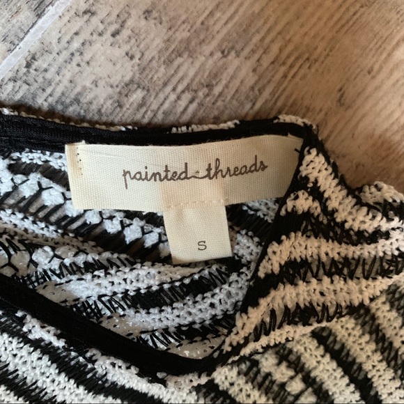 Painted Threads Black & White Striped Sweater - Picture 6 of 6